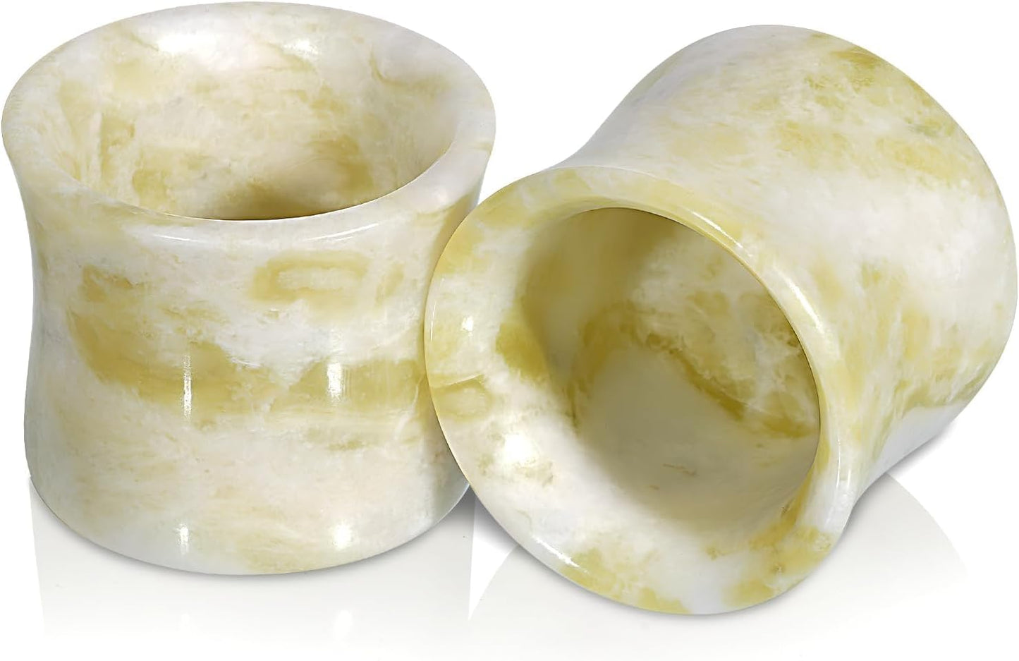 Handcrafted Natural Jade Shot Glasses – Set of 2 | 1.3 oz Whiskey, Espresso & Tequila Cups in Unique Bamboo Joint Shape, Oriental Inspired Luxury Gift for Men & Whiskey Lovers