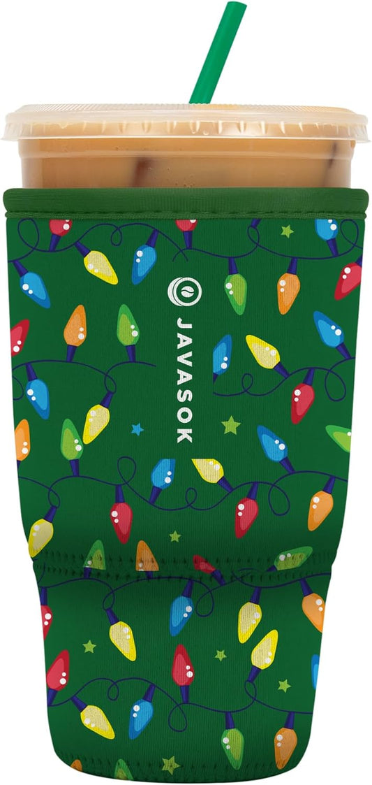 Sok It JavaSok Iced Coffee & Cold Soda Insulated Neoprene Cup Sleeve (Get Lit, Large: 30-32oz)