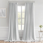 MIULEE Back Tab Light Blocking Curtains 96 Inch Long 2 Panels Set - Image 9