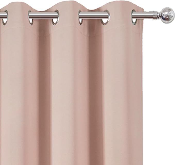 LEMOMO Blush Thermal Blackout Curtains/38 x 84 Inch/Set of 2 Panels Room - Image 6