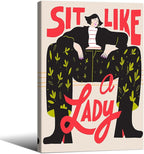 Funky Feminist Wall Art Vintage Trendy Equal Rights Canvas Poster 24x36 inch by Medpol