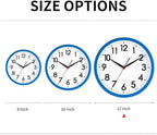 AKCISOT 12 Inch Wall Clock Silent Non Ticking Modern Wall Clocks Battery - Image 3