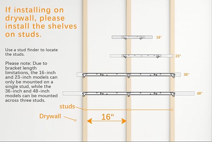 BAYKA Floating Shelves, 36 inches Long Wall Mounted Rustic Wood Shelves - Image 8