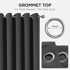 Joydeco Blackout Door Curtain for Doorway Privacy 80 Inches Long, Grommet - Image 9