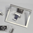 Brushed Nickel Towel Rack for Bathroom Wall Mounted, Bathroom Accessory Set - Image 8