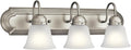 Kichler 24" 3-Light Vanity Bath Light in Brushed Nickel, Modern Bathroom Light by Kichler