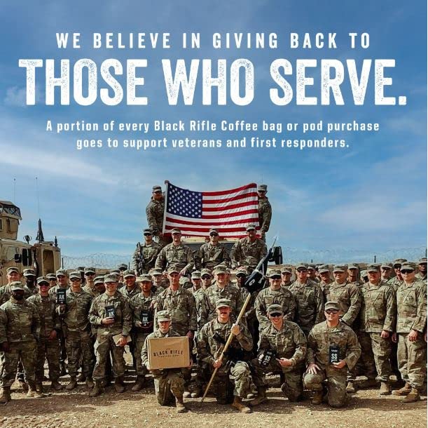 Black Rifle Coffee Company Ground Coffee Dark Roast - Roasted Blend Made from Pure Arabica Beans - Colombian & Brazilian Beans - Veteran Founded & American Made (Tactisquatch, 40oz Bag)