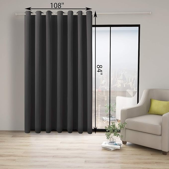 BONZER Room Divider Curtain Total Privacy Wall Grommet Thermal Insulated - Image 3