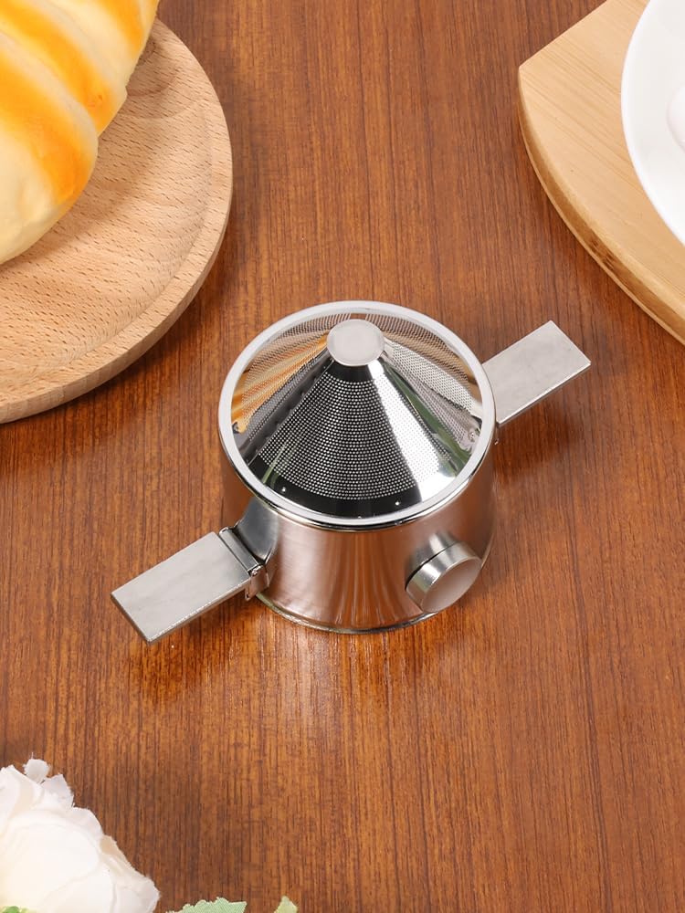 Pour Over Coffee Dripper Stainless Steel Coffee Filter Pour Over Coffee Maker Collapsible Coffee Dripper Cup Cone Filter for Travel Camping (Stainless Steel)