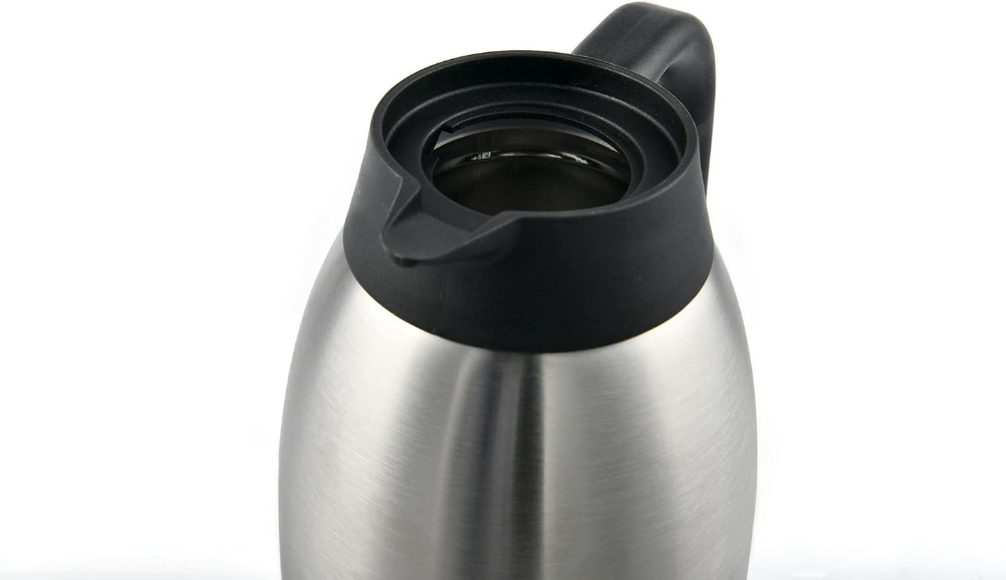 Heritage66 Stainless Steel Thermal Coffee Carafe Triple Layer Thermal Vacuum insulated 12 hours heat Retention/24 hours cold Retention/ 1 Liter Tea, Water, and Coffee Dispenser