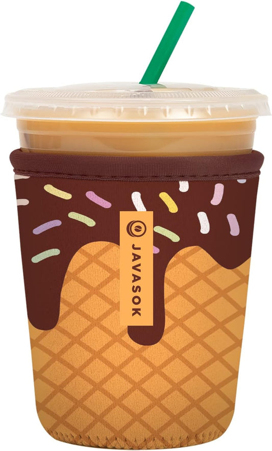 Sok It JavaSok Iced Coffee & Cold Soda Insulated Neoprene Cup Sleeve (I Scream You Scream, Small: 16-20oz)