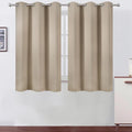 LEMOMO Khaki Blackout Curtains/38 x 54 Inch/Set of Two Panels Grommet Living by Lemomo