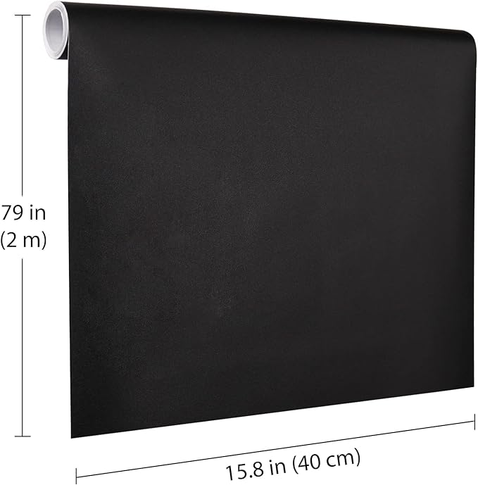Black Peel and Stick Wallpaper, 15.7 X 78.7 inches Renter Friendly Wallpaper - Image 2