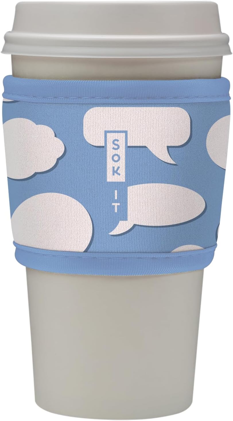 Sok It HotSok Coffee & Tea Reusable Insulated Neoprene Cup Sleeve (Big Ideas)