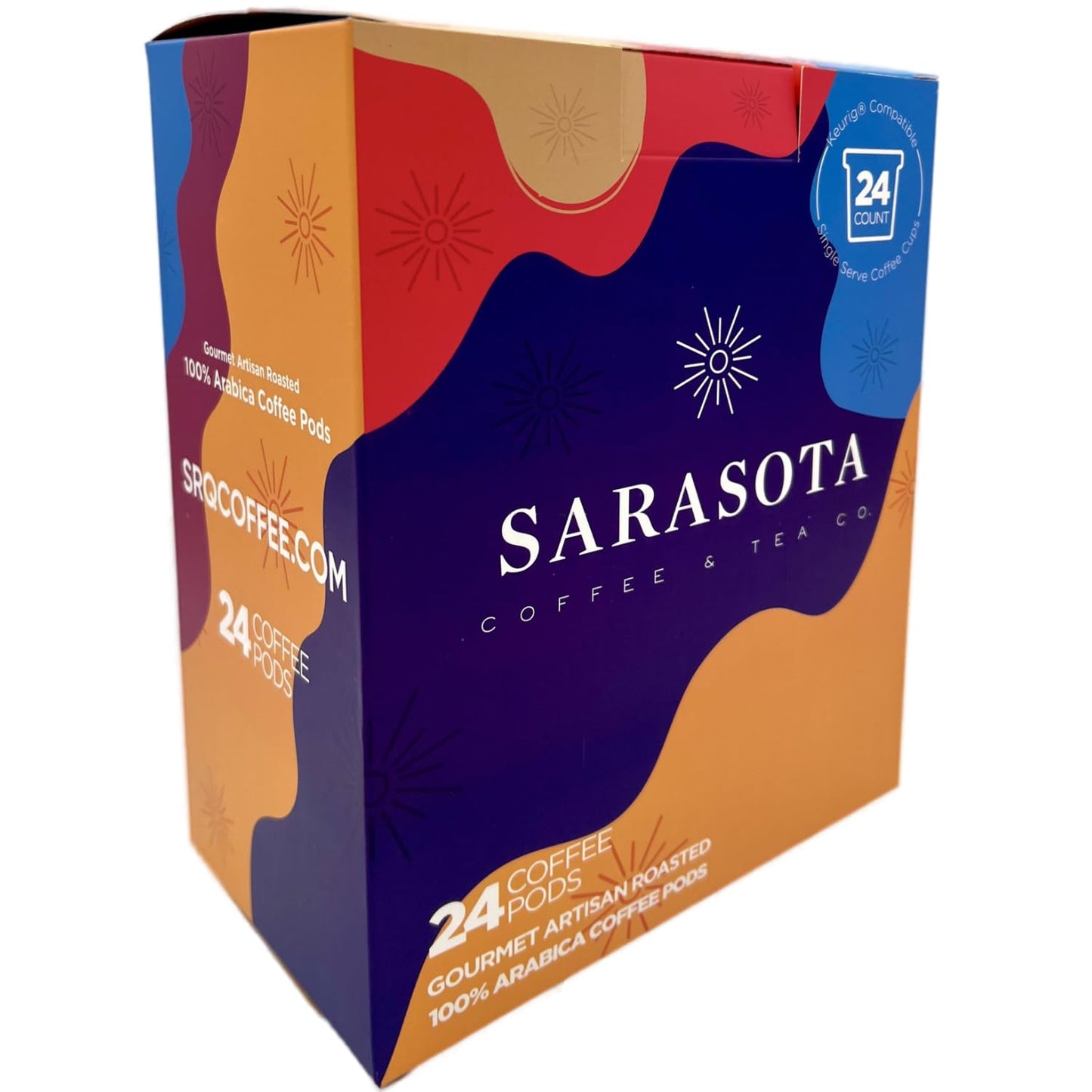 Sarasota K-Cup Coffee Pods | Medium Roast Flavored Coffee | Jamaican Me Crazy | Single Serve for Keurig Brewers | Gourmet, Low Acid, Mold Free | 24 Count