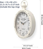 Menterry Small Retro Oval Wall Clock, Antique Old Design, Battery Operated - Image 2