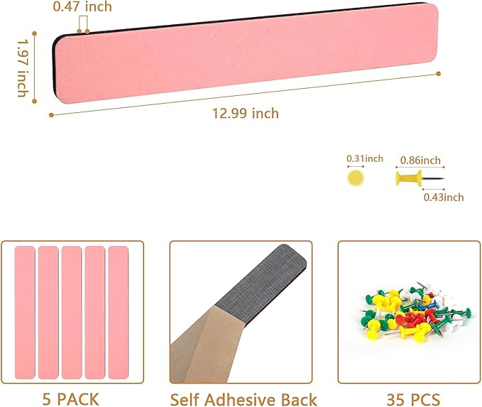 Felt Pin Board Bar Strips Bulletin Board - Image 6