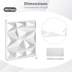 Giantex 100 Pack 3D Wall Panels, Lightweight Waterproof, DIY Cut & Paint - Image 7