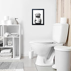 Funny Bathroom Wall Decor Framed Black and White Bathroom Wall Art Toilet Paper - Image 5