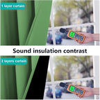 NICETOWN 100% Blackout Window Curtain Panels, Forest Green, 2 Pieces, 42-inch - Image 4