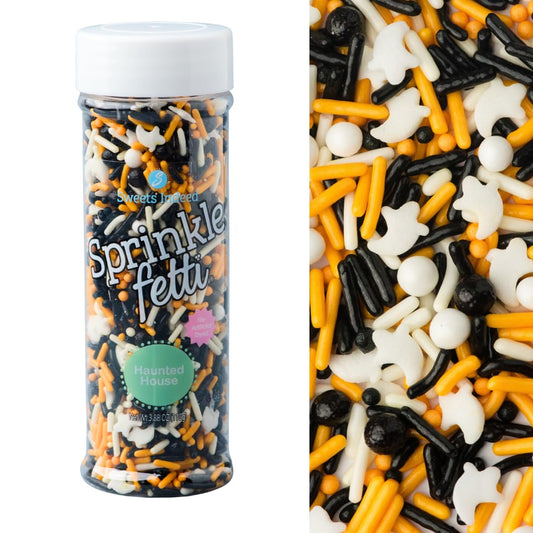 Sweets Indeed Natural Dye Free Halloween Sprinkles, Edible Sprinkle Mix, Perfect for Cake Decorations, Baking, Ice Cream, Cookies, Cupcake Topper (Natural Halloween Mix)