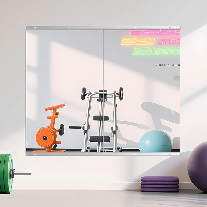 Ruomeng Home Gym Mirror, Large Frameless Body Mirror Tempered Glass - Image 8