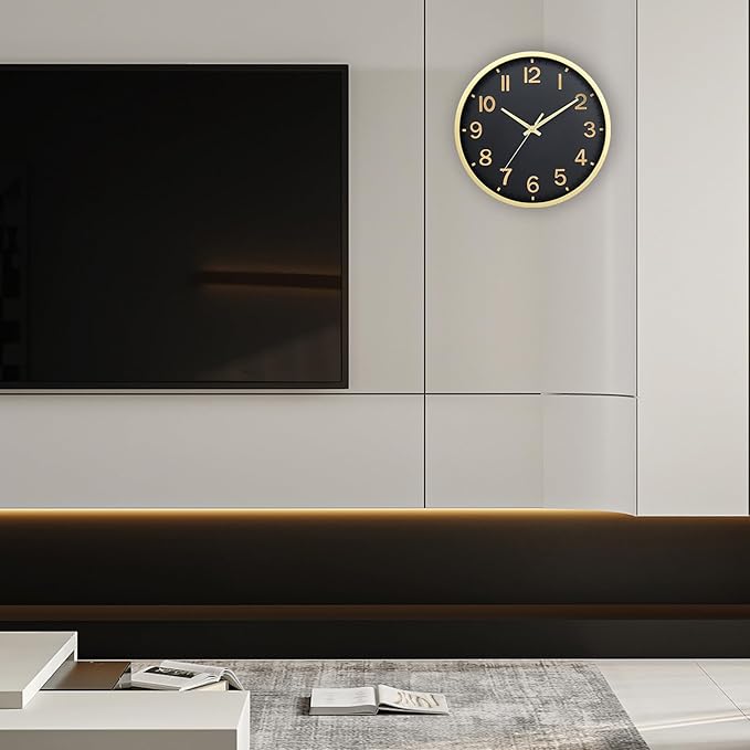 Wall Clocks Battery Operated 10 inch Modern Wall Clock, Silent Non Ticking Wall - Image 7