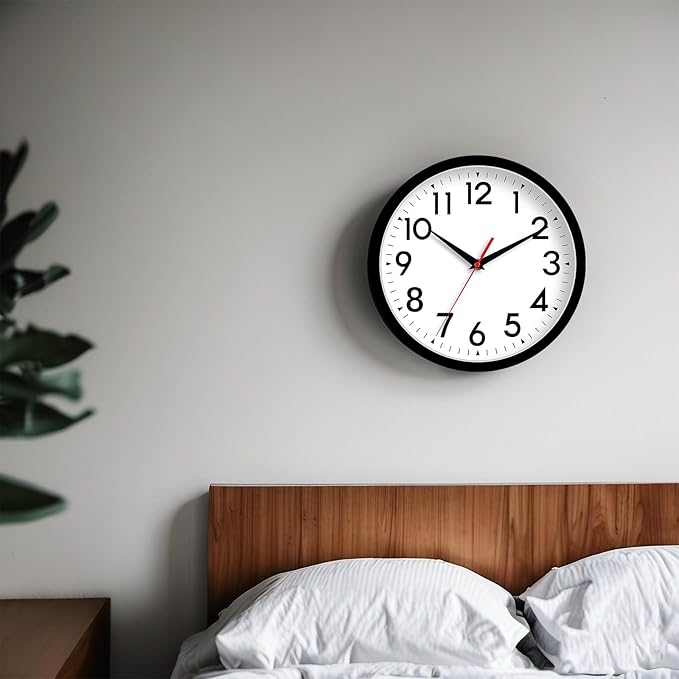 DAXSMY 12 Inch Wall Clock Silent Non-Ticking Battery Operated Analog Clock - Image 9