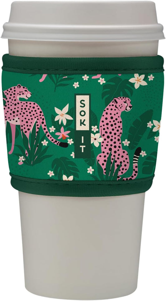 Sok It HotSok Coffee & Tea Reusable Insulated Neoprene Cup Sleeve (Paradise Prowl)