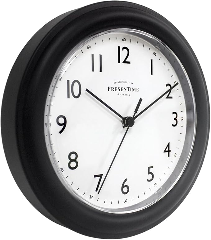 PresenTime & Co. 8.5" Modern Farmhouse Essential Wall Clock, Silent non Ticking - Image 4