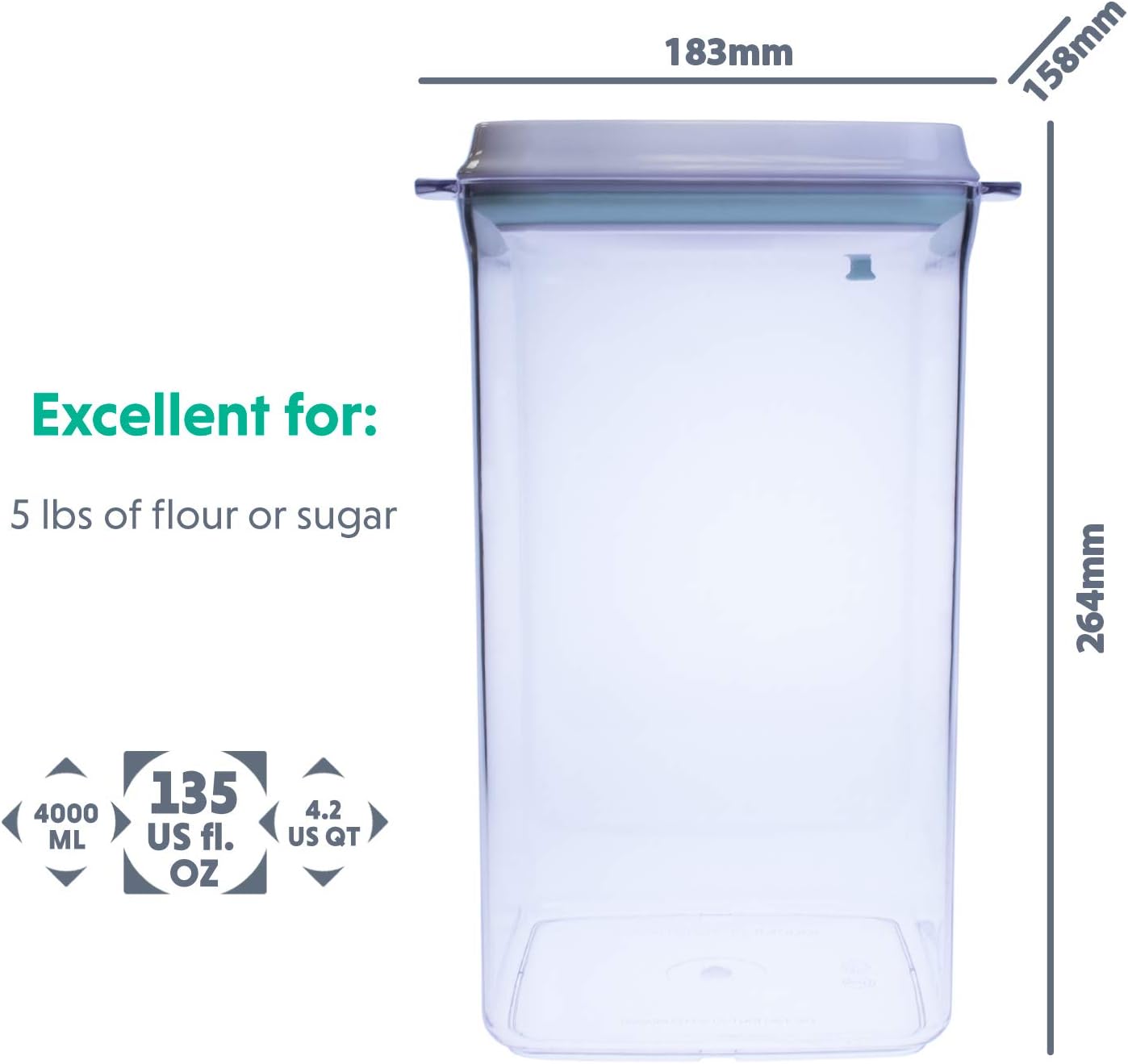 Bop Top | Airtight Meal Prep Containers with Lids | Food Storage Container Sets | Snack and Overnight Oats Fridge Organizer | Pantry and Kitchen Organization