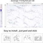 Arthome White Marble Contact Paper - Image 7