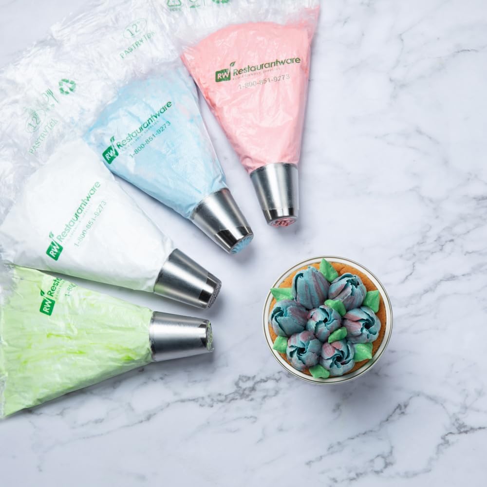 Restaurantware-Russian Piping Tip, 1 Rose Cake Decor Piping Tip - #14, Corrosion-Resistant, Stainless Steel Decorating Tip For Frosting, Dishwashable, Decorate Cupcakes, Cakes, or Cookies