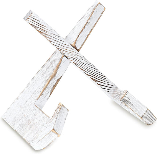 Plate Stand for Display, 6.5 Inch Picture Frame Holder Wooden, for Cook Book Decorative TableTop Art Easels Platter (White)