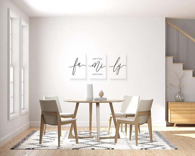 GUBIYU Family Wall Decor Home, Love Wall Art Set of 3 - Image 6