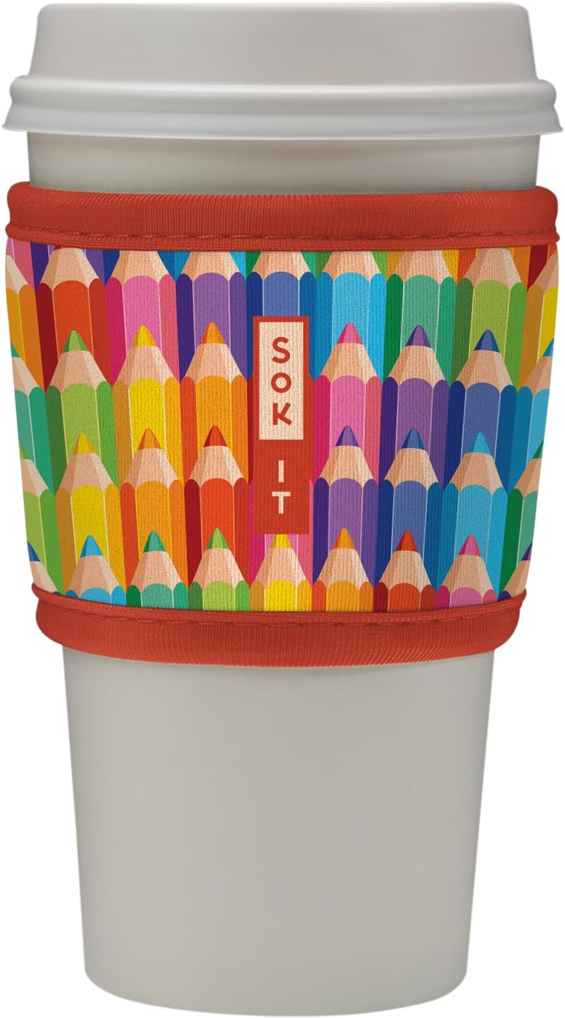 Sok It HotSok Coffee & Tea Reusable Insulated Neoprene Cup Sleeve (Work of Art)
