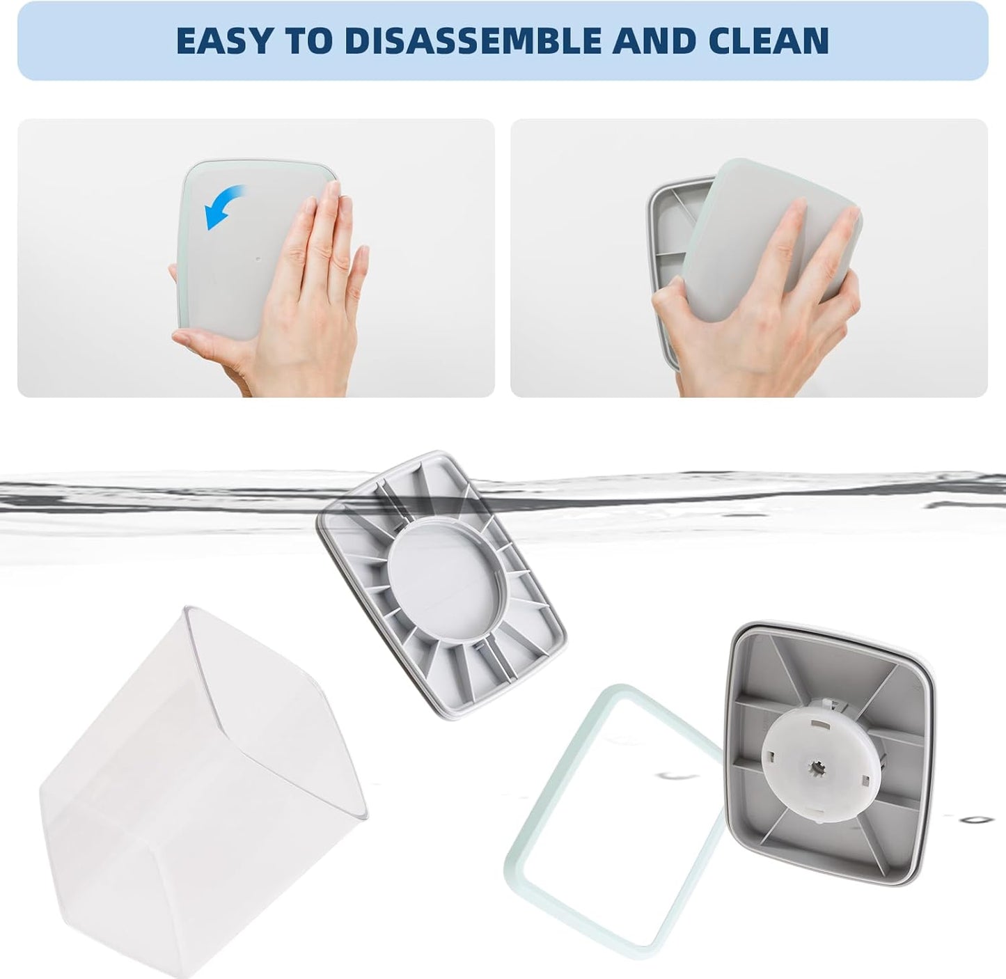 JIMALL Pop Top Food Storage Containers, Stackable Food Containers with Lids Airtight, Leak-proof Containers for Cereal Flour & Sugar, 4 Piece Set-3.5Qt,2.9Qt,2.1Qt,1.3Qt