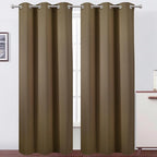 LEMOMO Brown Thermal Blackout Curtains/38 x 84 Inch/Set of 2 Panels Room by Lemomo