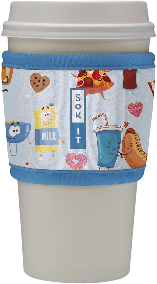 Sok It HotSok Coffee & Tea Reusable Insulated Neoprene Cup Sleeve (Bestie Bites)