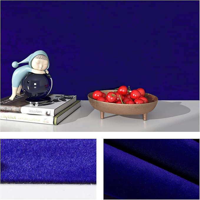 FunStick 15.8"x240" Dark Blue Self Adhesive Velvet Flock Contact Paper Liner - Image 2