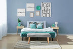 Safiyya Blue Peel and Stick Wallpaper 984.2"x17.7" Grey Blue Contact Paper - Image 2
