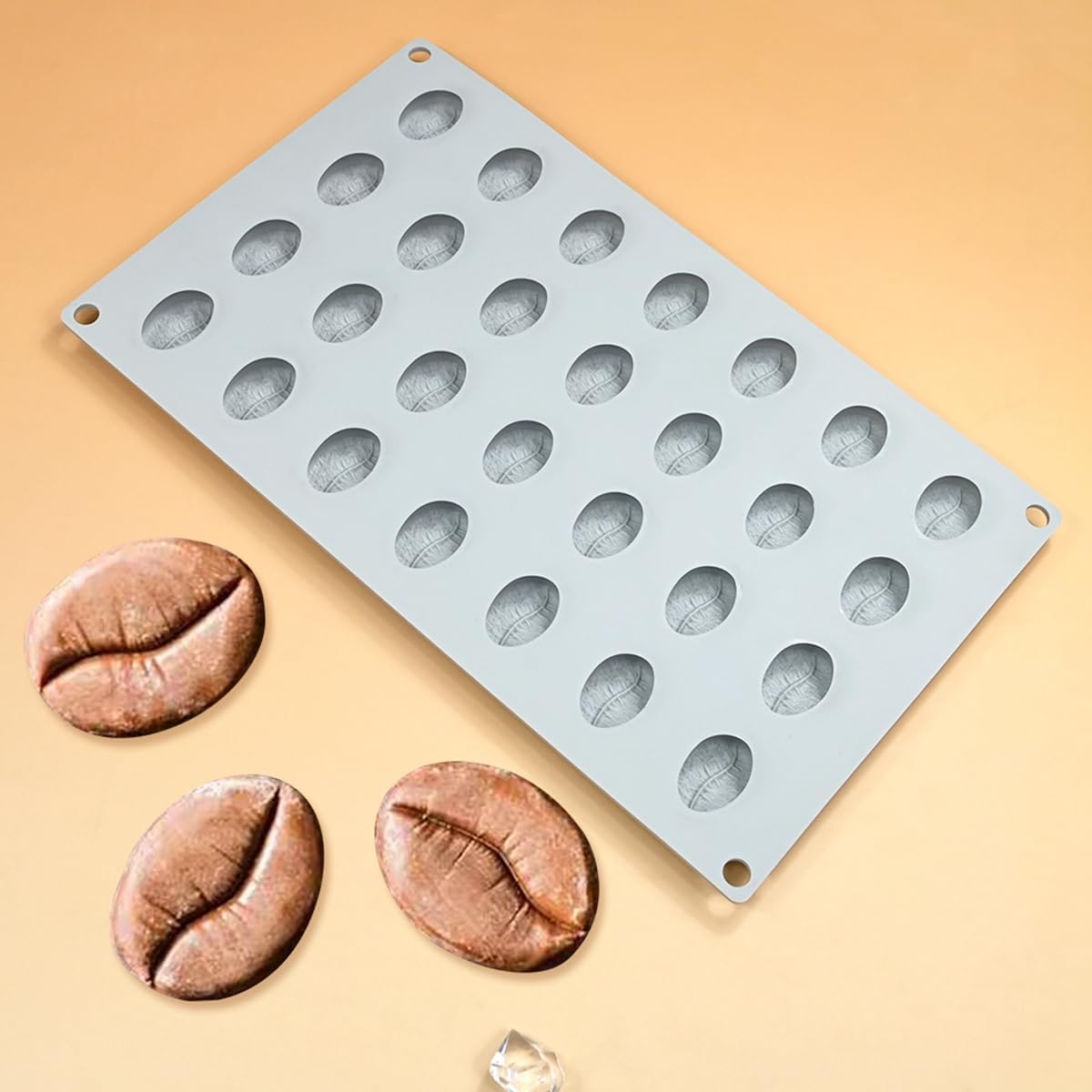 mostsom Bakeware Coffee Bean Shape Silicone Mold for Cake Mousse Dessert Chocoalte Non-Stick Soap Mould (K_ Coffee Bean)