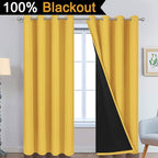 Yakamok Total Blackout Curtains, 2 Thick Layers Completely Blackout Thermal - Image 2