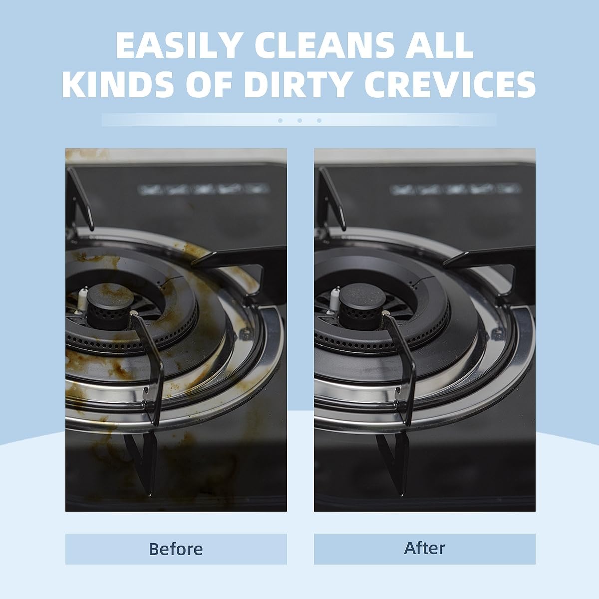 Hard Bristle Crevice Cleaning Brush-Thin Gap Scrub Brush, Small Cleaning Brush, Grout Brush, Kitchen Brush, Cleaning Tools for Toilet, Bathroom, Sink, Home, Household, Window (3, Lichen Blue)