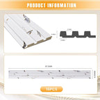 16 Pack Faux Marble Slat Wall Panels - Image 2