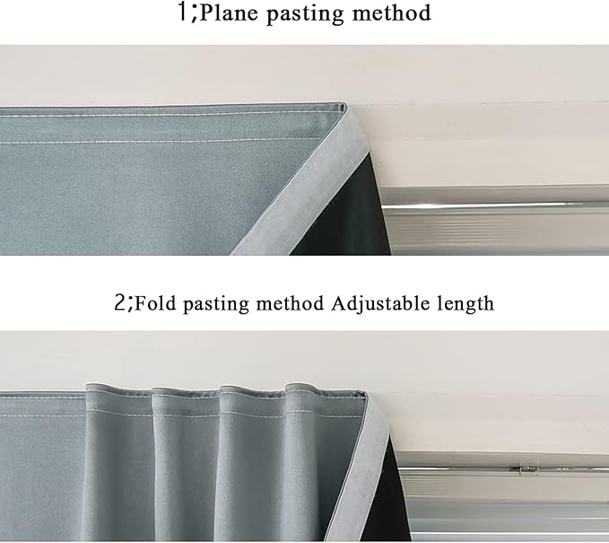 AJAZZ Self Adhesive Curtains 100% Blackout Shades Window Cover Sticky Curtain - Image 6
