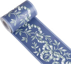 UPREDO Royal Blue Floral Wall Border Peel and Stick Ceiling Border Wallpaper by UPREDO