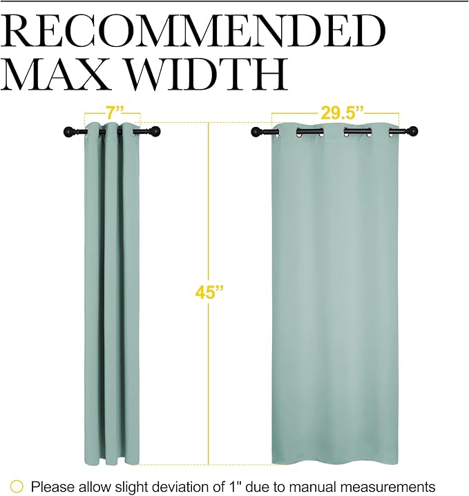 NICETOWN Aqua Blue Thermal Insulated Curtains Blackout Draperies, Window - Image 7