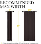 NICETOWN Thermal Curtains 84" Long, Energy Smart Thermal Insulated Solid - Image 7