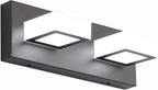 Ralbay 2 Lights Black Modern Bathroom Vanity Light Acrylic LED Modern Black by RalbayLighting